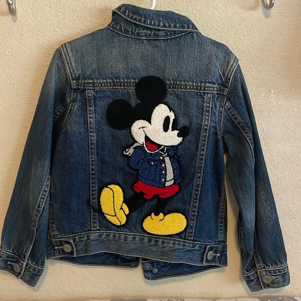 Baby Gap: Blue Denim Mickey Mouse Jacket Size 5